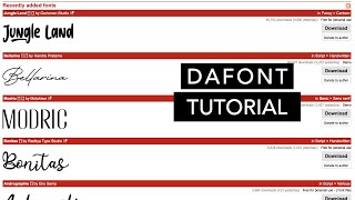 DAFONT TUTORIAL  How To Download FREE FONTS [upl. by Marty]