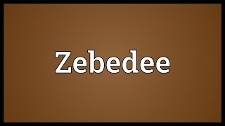 Zebedee Meaning [upl. by Elinet]