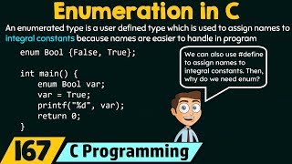 Enumerations in C [upl. by Landre]