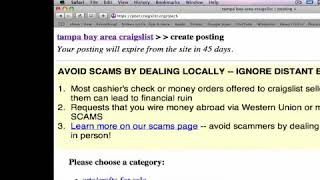 How to Place a Classified Ad on Craigslist [upl. by Akimert92]