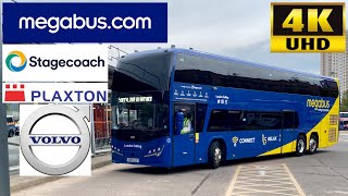 Megabus M11 Glasgow to London via Manchester Plaxton Panorama Volvo B11RLET Coach 50407YX69LCF [upl. by Suolekcin]