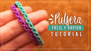 Cómo hacer pulsera de hilo fácil y rápida 1✨ Paso a Paso  DIY Macrame Friendship Bracelet [upl. by Nikolaos]