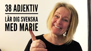 38 adjektiv  Lär dig svenskamedmarie [upl. by Acinat]