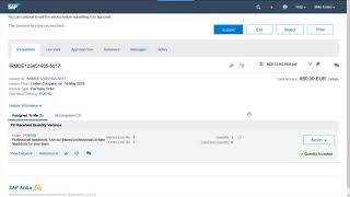 SAP Aribas Invoice Management demo [upl. by Aerdied]