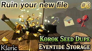 Korok Seed Dupe and Eventide Storage  BotW Glitches amp Tricks [upl. by Jamima]