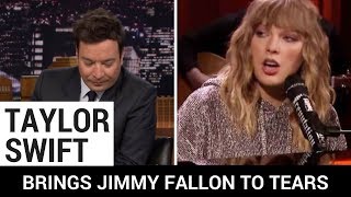 Taylor Swift Brings Jimmy Fallon to Tears With Emotional Performance After Mother’s Passing [upl. by Domel199]