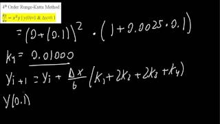 4th Order RungeKutta Method—Solve by Hand example [upl. by Epuladaug315]