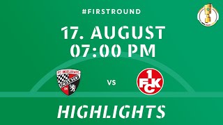 DFBPokal 202425 Round 1  FC Ingolstadt 04 vs 1 FC Kaiserslautern  DFB Pokal Highlights [upl. by Lemhar]