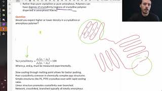 Polymer crystallinity [upl. by Gayla]