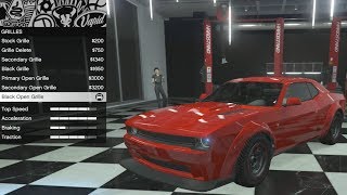 GTA 5  DLC Vehicle Customization  Bravado Gauntlet Hellfire Dodge Demon and Review [upl. by Anyaled]