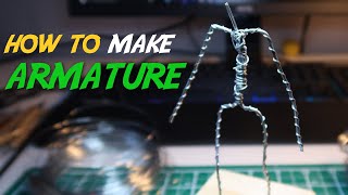 HOW TO MAKE SCULPTUREFIGURE ARMATURE TUTORIAL FOR BEGINNERS [upl. by Bobine]