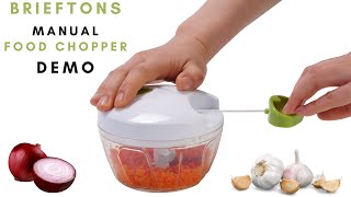 Brieftons Food Chopper Manual Vegetable Chopper Demo [upl. by Gnuhp139]