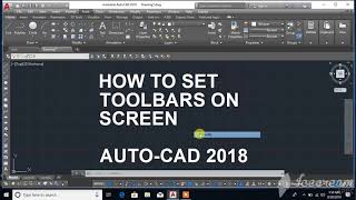 HOW TO SET TOOLBARS ON SCREEN AUTOCAD 2018 [upl. by Myrtice346]