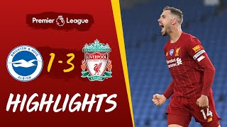 Highlights Brighton 13 Liverpool  Salahs double amp Hendersons screamer wins it [upl. by Ratna]