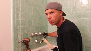 How to Remove Tile from a Shower  Grandpa Bath Episode 2 [upl. by Macgregor]