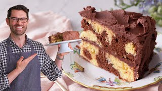 Easy Marble Cake Recipe  Preppy Kitchen [upl. by Nylinnej228]