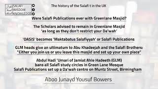 2 Were Salafi Publications ever with Greenlane  GLM heads banned the Salafis from the Masjid [upl. by Bills]