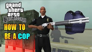 GTA San Andreas  How To Join the PolicePolice UniformPolice Mission Free Weapons [upl. by Sly13]