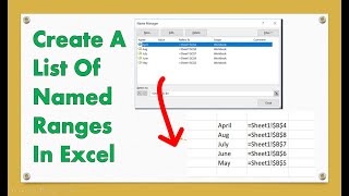 Create A List Of Named Ranges [upl. by Wertz357]