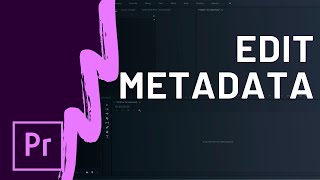 Edit and Manage Metadata in Premiere Pro CC [upl. by Omle]