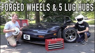 The 240SX Gets Forged Wheels amp a 5Lug Conversion [upl. by Gabbey598]