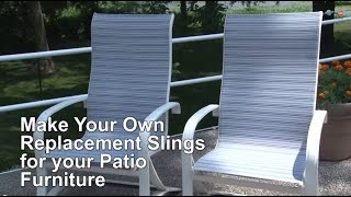 Replacement Sling Cover for Patio Furniture  Make Your Own [upl. by Zaccaria]