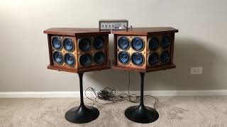 Bose 901 Series II Direct Reflecting Home Vintage Speakers with Tulip Stands and Active Equalizer EQ [upl. by Lehsar]