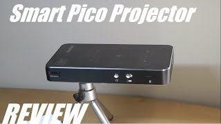 REVIEW Akaso WT50 Smart Mini DLP Pico Pocket Projector Android WiFi Bluetooth [upl. by Birdt]