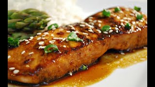 Quick and EASY Salmon Teriyaki Recipe [upl. by Dominus]