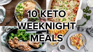 10 Easy Keto Dinner Meals for Busy Weeknights [upl. by Dymphia]