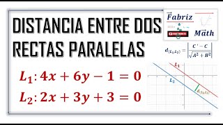 Distancia entre dos rectas paralelas Ejercicio resuelto [upl. by Neddy167]