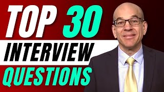 Top 30 Interview Questions  From a recruiters hiring playbook [upl. by Lizned]