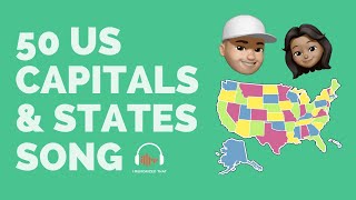 50 US Capitals and States Rap Song  Sing Learn Memorize Lyrics To Americas Geography Fast [upl. by Reuben]