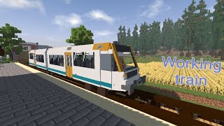 Realistic working train in Minecraft NO MODS [upl. by Vas]