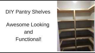 DIY Shelves for a Pantry [upl. by Yecats67]