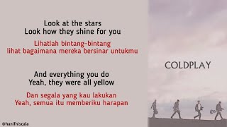 Coldplay  Yellow  Lirik Terjemahan [upl. by Aicatsanna691]