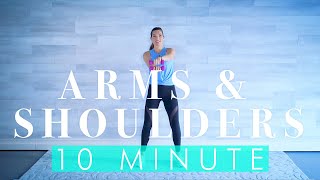 Senior and beginner Workout 10 minute ARMS amp SHOULDERS with light Weights [upl. by Euqirne]