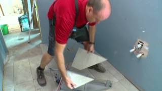 How To Tile A Shower Base  DIY At Bunnings [upl. by Anifad158]