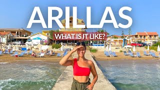 Arillas Corfu  What Is It Like July 2021  Corfu Travel Vlog 🇬🇷 [upl. by Werna468]