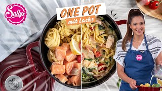 One Pot Lachsnudeln mit Spinat  Sallys Welt [upl. by Sachsse993]