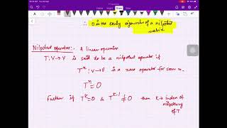 Lecture114 Linear Algebra Nilpotent Operators [upl. by Smart405]