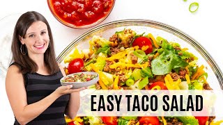 Healthy TACO SALAD RECIPE Easy In 20 Minutes [upl. by Lemmie558]