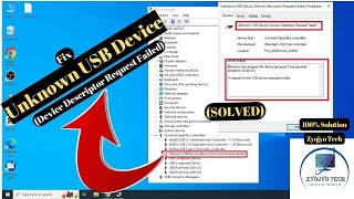 Unknown USB Device Device Descriptor Request Failed SOLVED [upl. by Odrude]