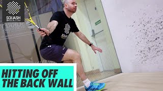 Squash tips Hitting the ball off the back wall  Back corner session with Jesse Engelbrecht [upl. by Nohtan]