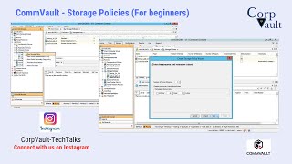 CommVault  Storage Policies For Beginners [upl. by Ivo]