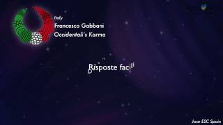 Francesco Gabbani  Occidentalis Karma Italy Karaoke Version [upl. by Ydissak328]