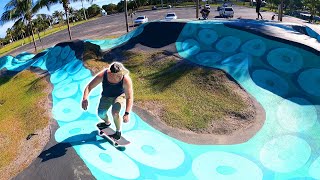 The BEST Pump Track in Florida  Miami Florida Skateboarding  Haulover Beach Skatepark [upl. by Iahk]