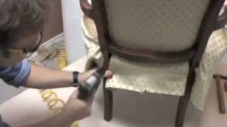 upholstering a bergere chair [upl. by Kronick]