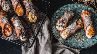 How to make Italian Cannoli  Sicilian Cannoli Recipe  ASMR Cooking [upl. by Nalad]