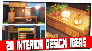 Minecraft  20 Interior Decoration Ideas and Designs Inspiration amp Tips [upl. by Fillbert]